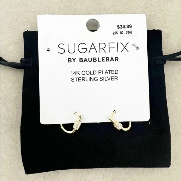NWT Sugarfix by Baublebar 14k Gold Plated Sterling Silver Earrings 21 - Picture 1 of 2